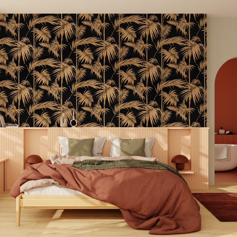 Papier peint intissé ISLAMORADA coloris noir