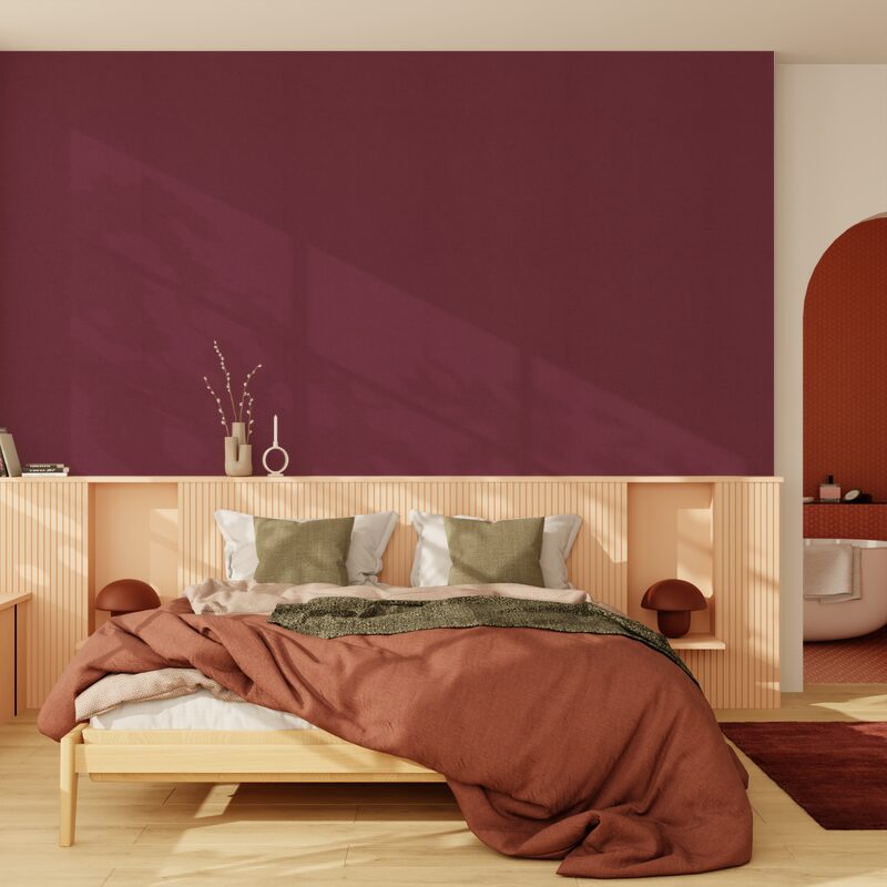 Papier peint intissé PALAZZO coloris lie de vin