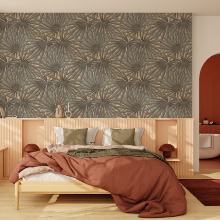 Papier peint intissé SHAÏNA coloris gris chaud
