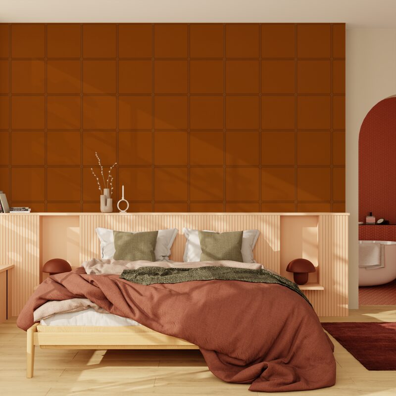 Papier peint intissé HAROLD coloris caramel