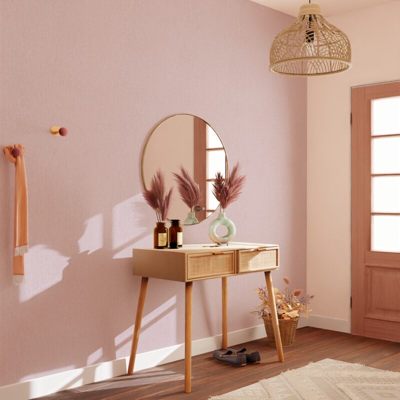 Papier peint intissé CALICO coloris rose barbapapa