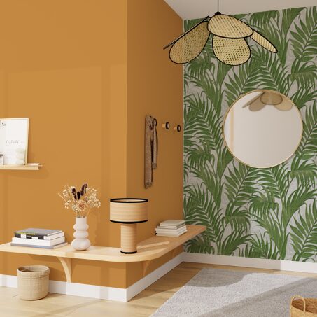 Papier peint intissé GRACIE coloris vert absinthe