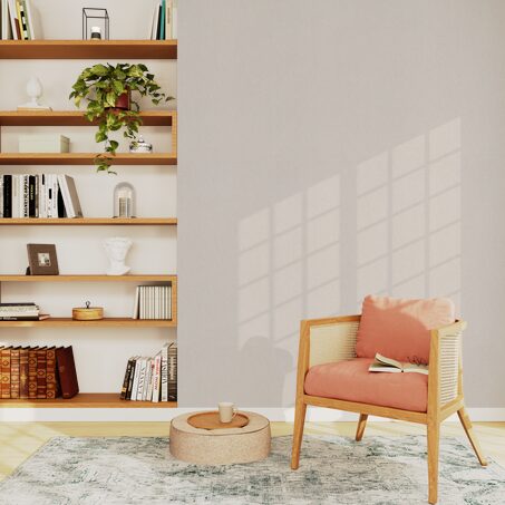 Papier peint intissé FLORENTINE coloris vieux rose