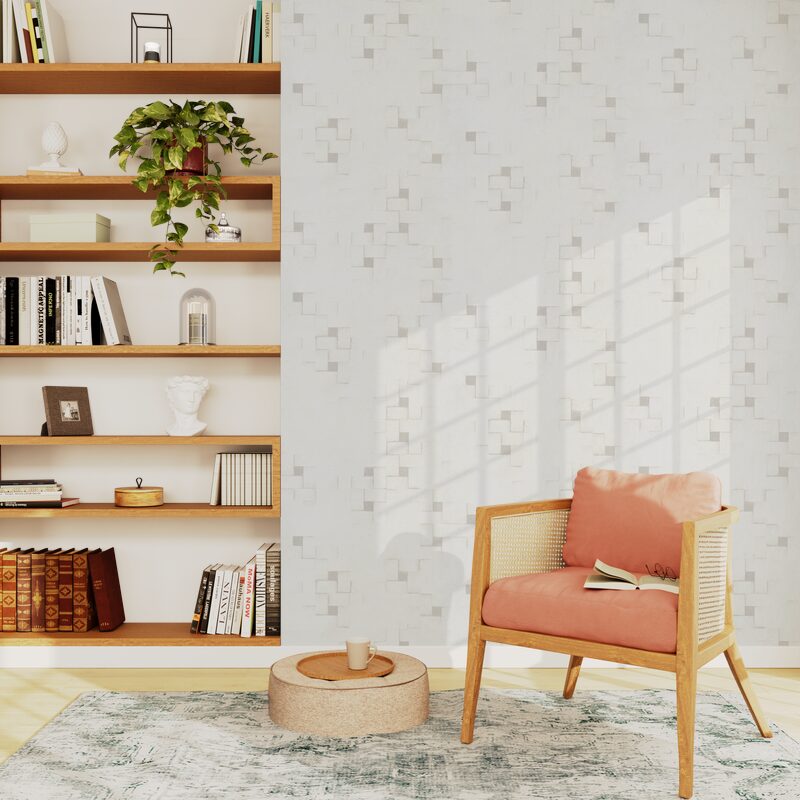 Papier peint intissé ARIANA coloris blanc