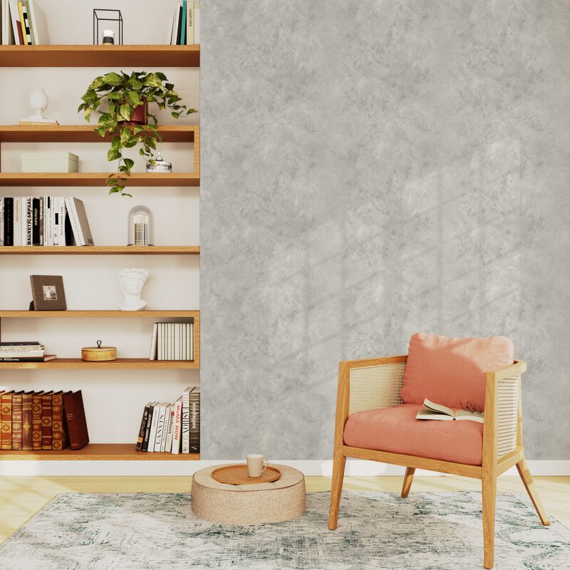 Papier peint intissé BAILA coloris gris perle