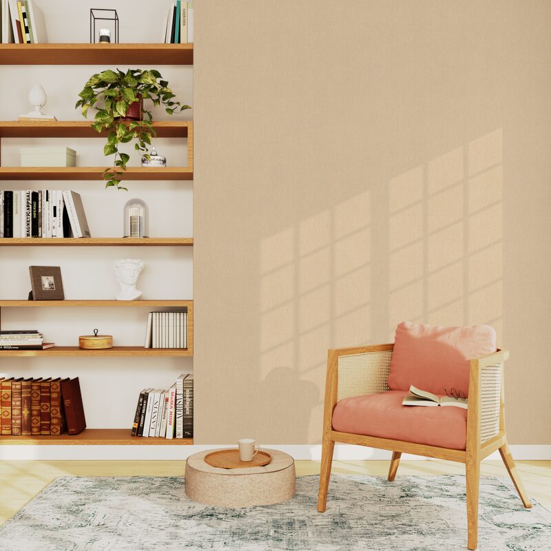 Papier peint intissé MELINE coloris caramel