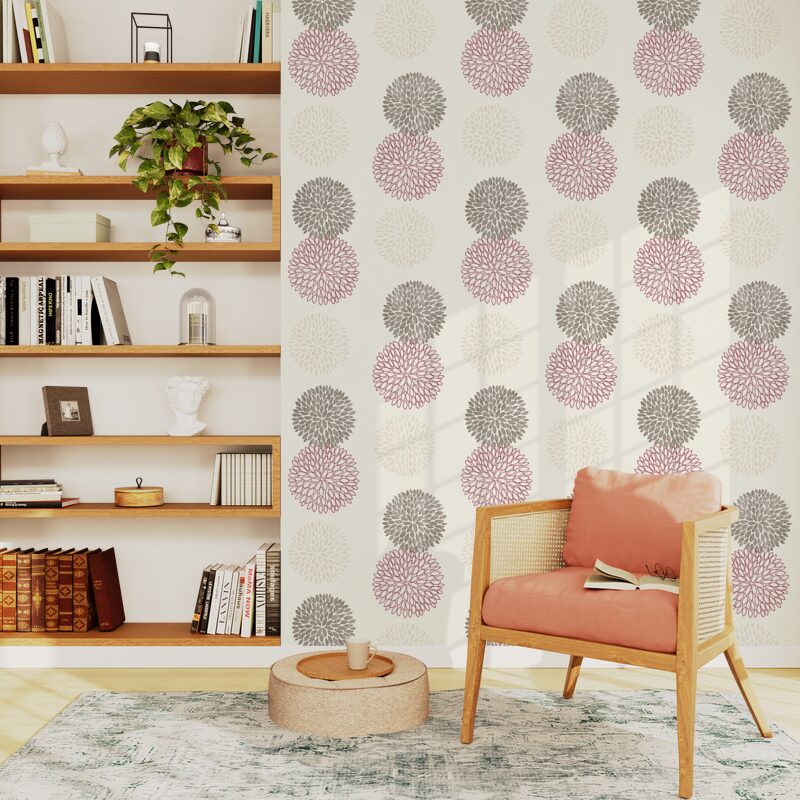 Papier peint intissé DAYLIGHT coloris rouge bordeaux