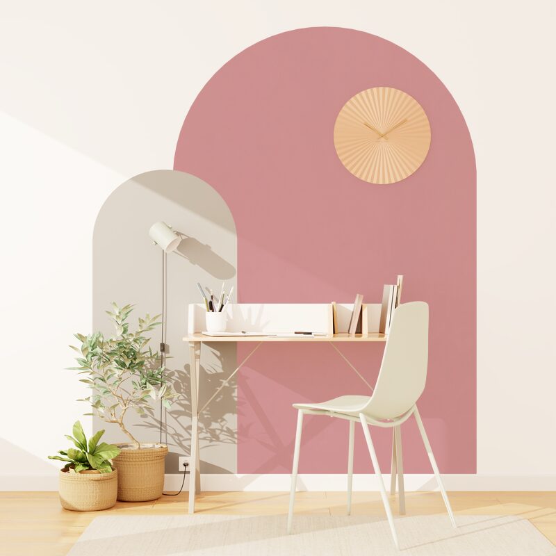 Papier peint intissé OPAL coloris rose corail