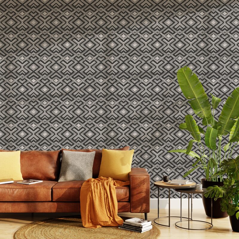 Papier peint intissé YAKAMA coloris noir