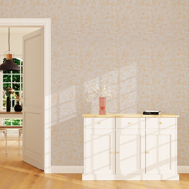 Papier peint VERNIA coloris saumon