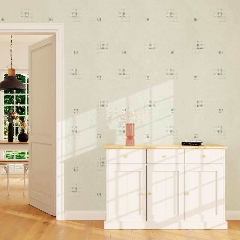 Papier peint intissé MAGIC LIGHT coloris blanc