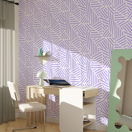 Papier peint intissé HARRY coloris lilas
