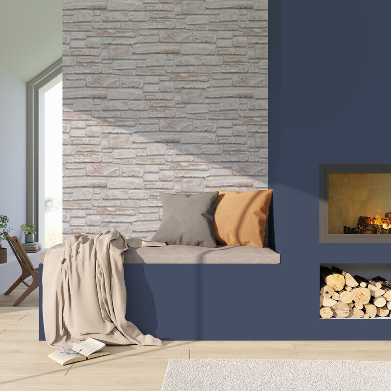 Papier peint vinyle FIGUERAS coloris sable beige