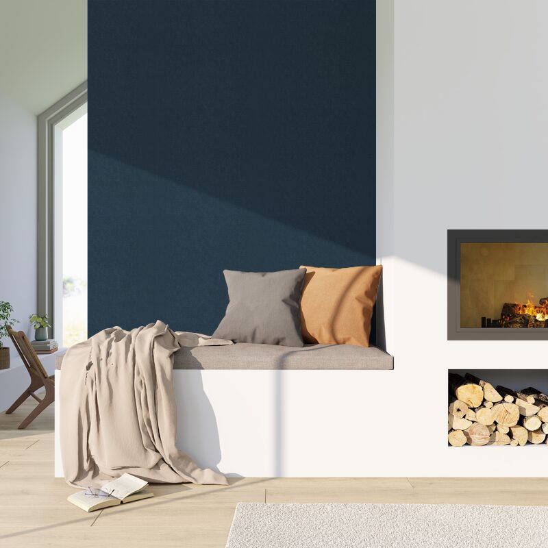 Papier peint intissé FLORENTINE coloris bluestone