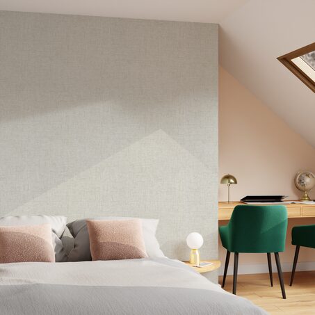 Papier peint intissé NAJA coloris blanc crème