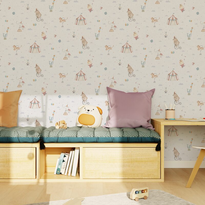 Papier peint intissé CIRCUS coloris multicolore