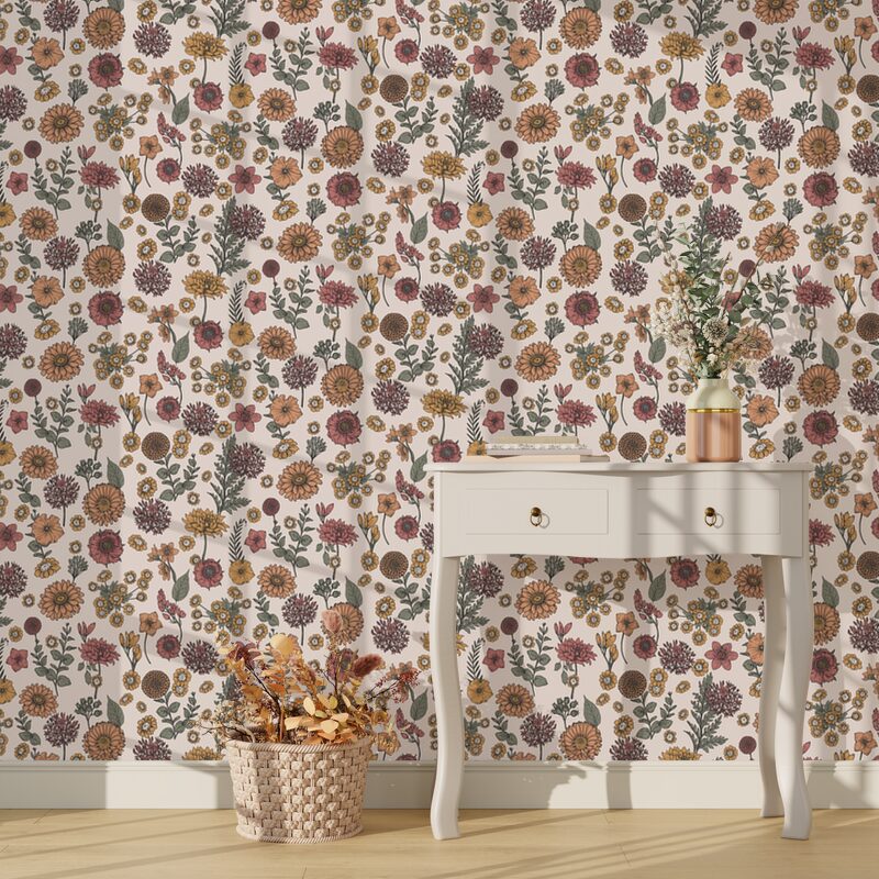 Papier peint intissé ALINE coloris multicolore