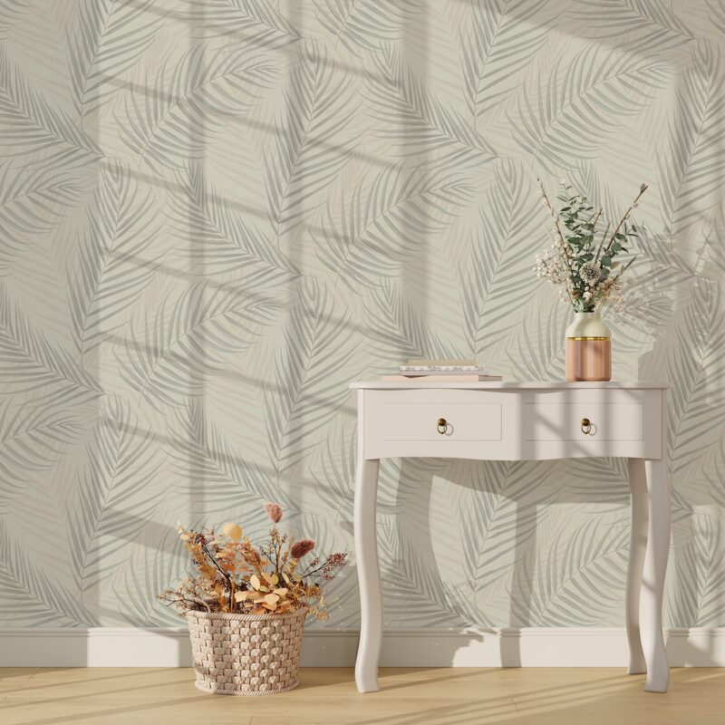 Papier peint intissé BERTILLE coloris beige rosé