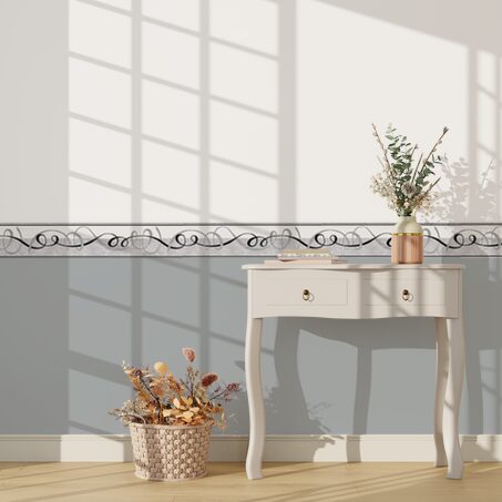 Frise vinyle RUBAN coloris gris perle