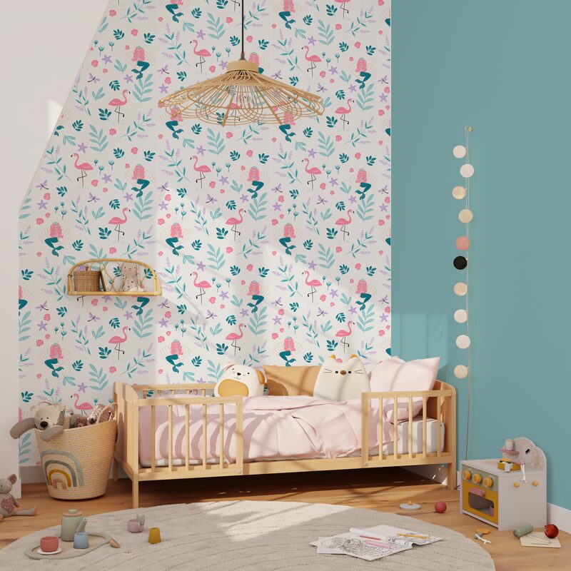 Papier peint intissé SIRENINA coloris multicolore