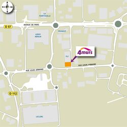 plan d'accès 4MURS Saint Berthevin - Saint Berthevin