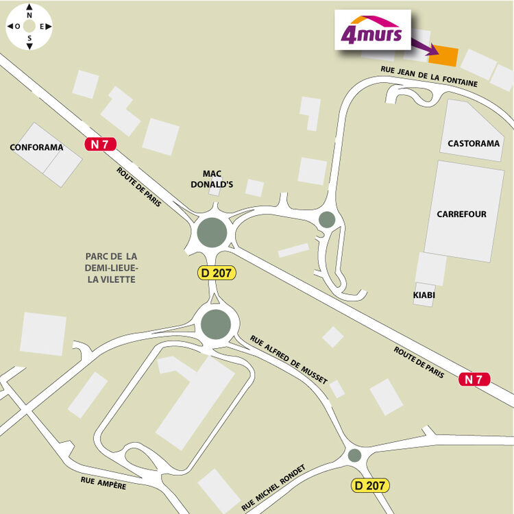 plan d'accès 4MURS Mably - Mably