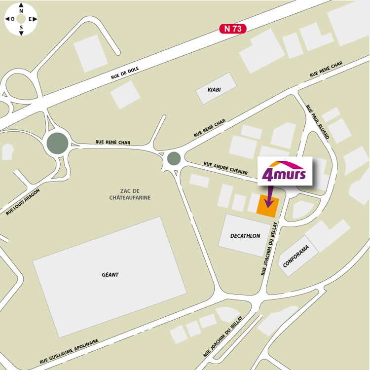plan d'accès 4MURS Besançon - Besançon