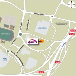 plan d'accès 4MURS Saint Barthélemy D'Anjou - Saint-Barthélemy-d'Anjou