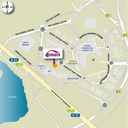 plan d'accès 4MURS Tourville La Rivière - Tourville-la-Rivière