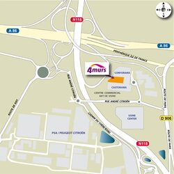 plan d'accès 4MURS Vélizy Villacoublay - Vélizy-Villacoublay