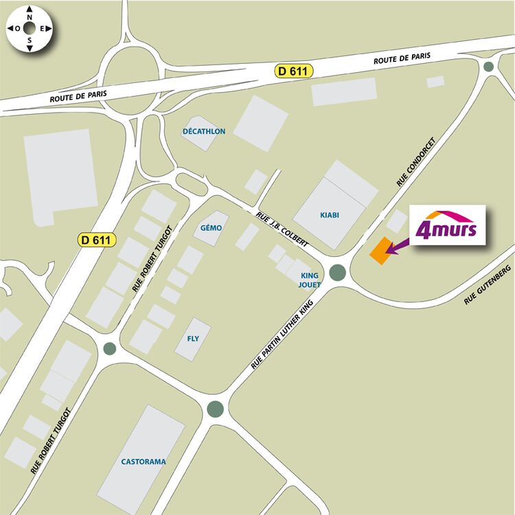 plan d'accès 4MURS Niort - Niort