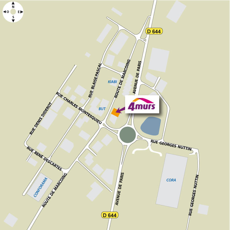 plan d'accès 4MURS Cambrai - Cambrai