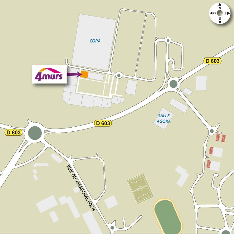 plan d'accès 4MURS Longeville Lès Saint Avold - Longeville-lès-Saint Avold