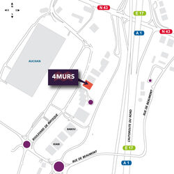 plan d'accès 4MURS Noyelles Godault - Noyelles-Godault