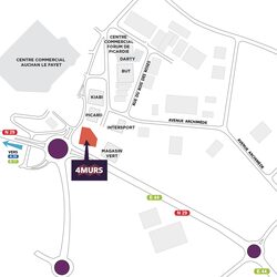 plan d'accès 4MURS Fayet - Fayet