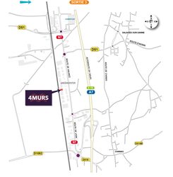 plan d'accès 4MURS Salaise Sur Sanne - Salaise-sur-Sanne