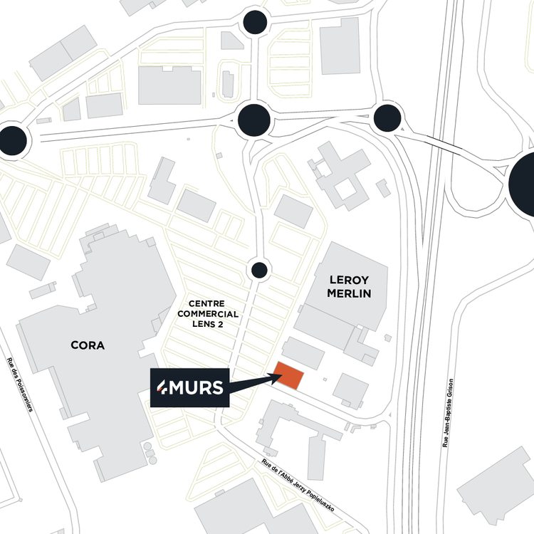 plan d'accès 4MURS Vendin Le Vieil - Vendin-le-Vieil