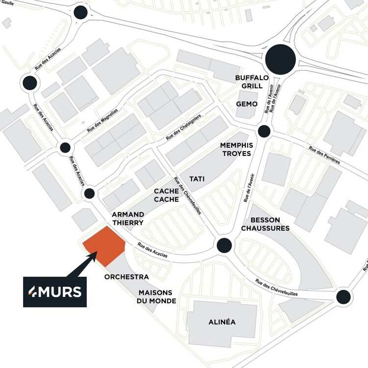 plan d'accès 4MURS Saint Parres Aux Tertres