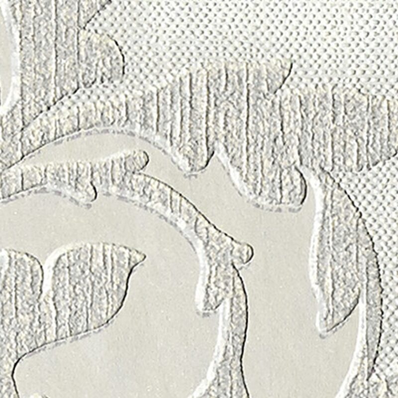 Papier peint intissé ROSACE coloris blanc