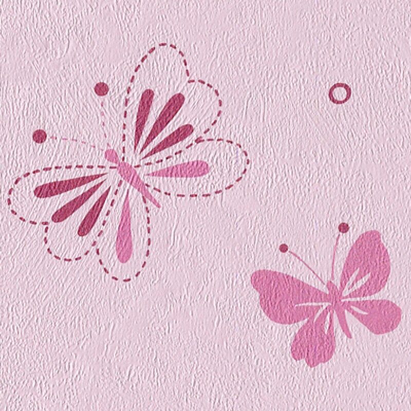 Papier peint BUTTERFLY coloris rose guimauve