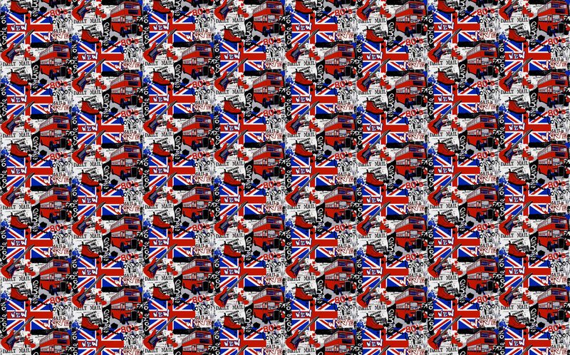 Papier peint LONDON DAILY MAIL coloris gris béton
