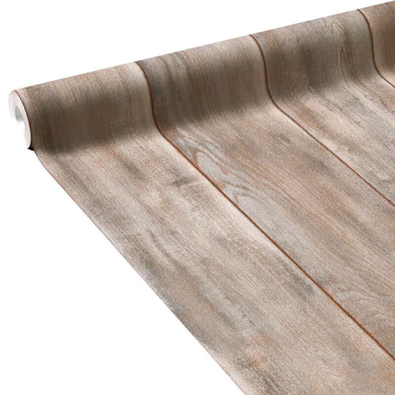 Papier peint intissé PAINTED WOOD coloris marron glacé