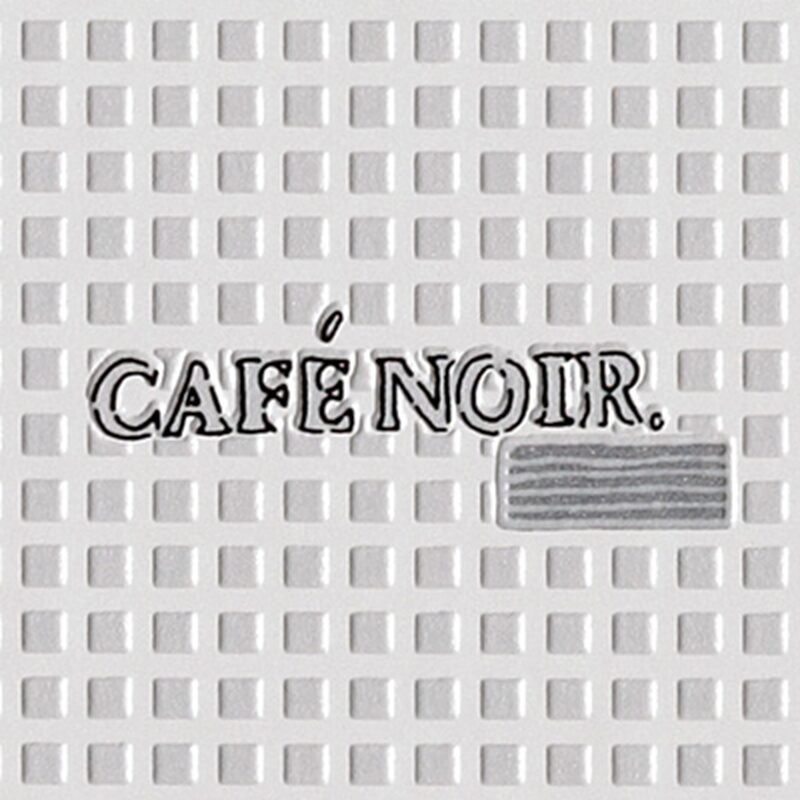 Papier peint vinyle CAFE NOIR coloris gris perle