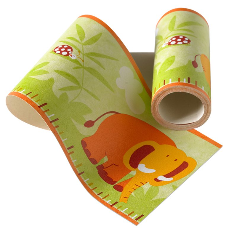 Frise ZILBERT LE ZEBRE coloris vert amande