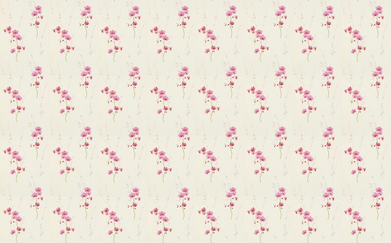 Papier peint vinyle CATTLEYA coloris blanc