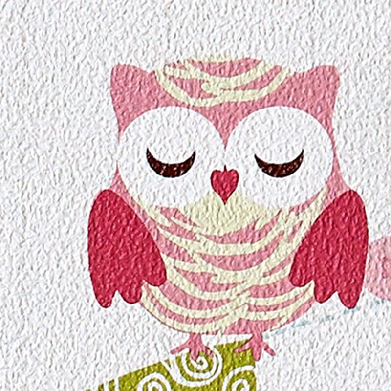 Papier peint C'EST CHOUETTE coloris blanc