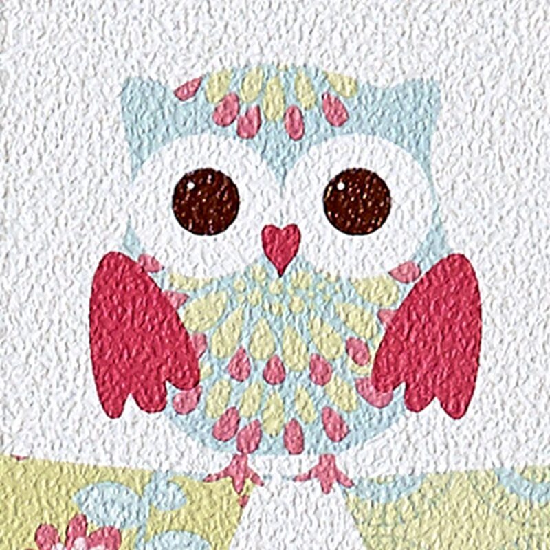 Papier peint C'EST CHOUETTE coloris blanc
