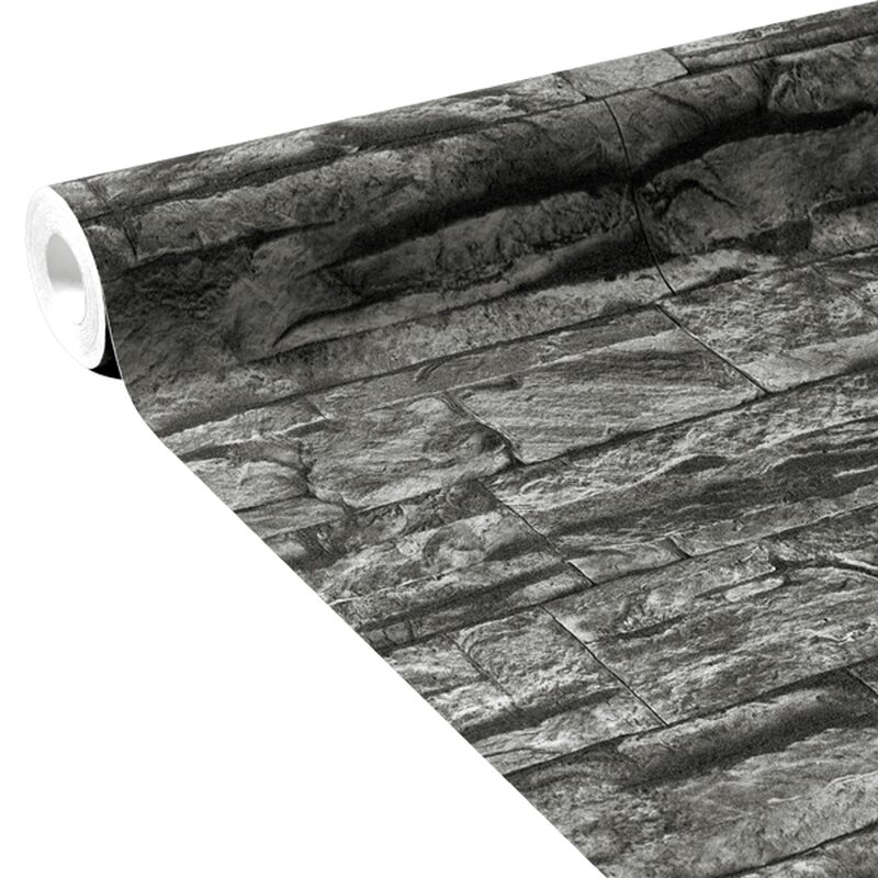 Papier peint intissé PIERRE LUBERON coloris gris béton