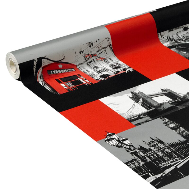 Papier peint LONDON coloris blanc