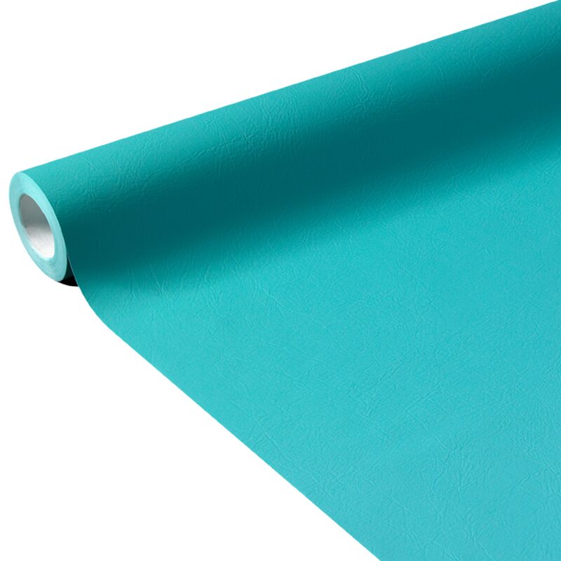 Papier peint intissé CRAZY CUIR coloris bleu turquoise
